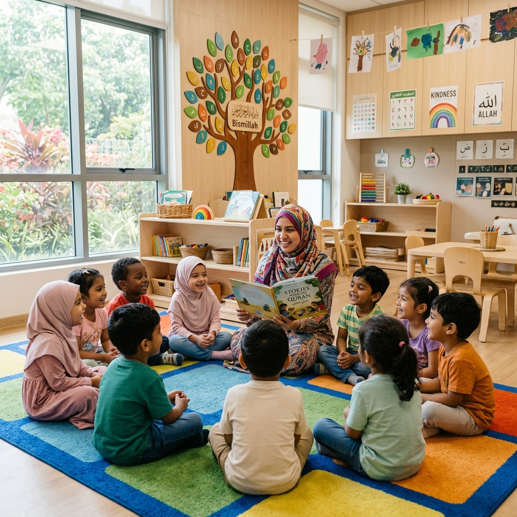 Suasana belajar di kelas yang ceria